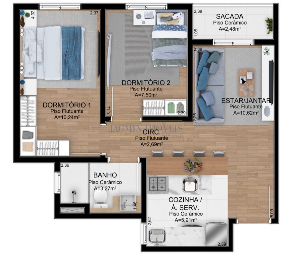 Apartamento na Planta em Novo Hamburgo – Bairro Rondônia