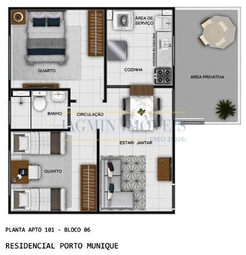 Apartamento 2 dormitórios em São Leopoldo – Santos Dumont