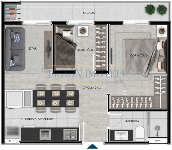 NEW PLACE – GRAVATAÍ, apartamentos de 48 m² a 57 m²